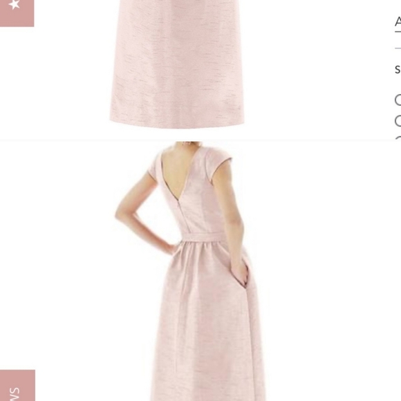 NWT Alfred Sung Dupioni Full Length Dress 14 - Picture 2 of 2